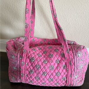Vera Bradley Pink Floral Quilted Duffle Bag